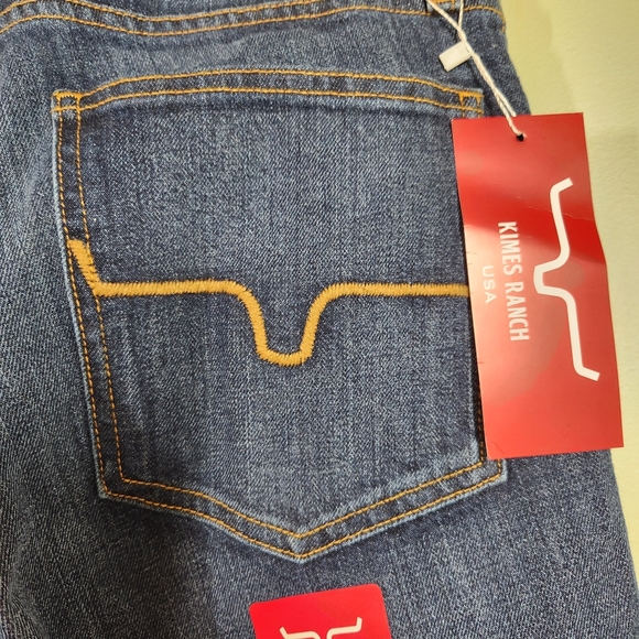 NWT Kimes Ranch Women's Jennifer High Rise Wide Flare Dark Wash Blue sz 10 - Picture 8 of 9